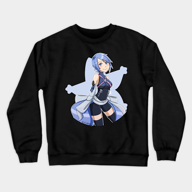 Kingdom Hearts BBS Aqua Crewneck Sweatshirt by X.Artz_